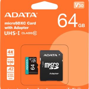 Adata Karta pamięci microSD Premier Pro 64 GB UHS1 U3 V30 A2 + adapter