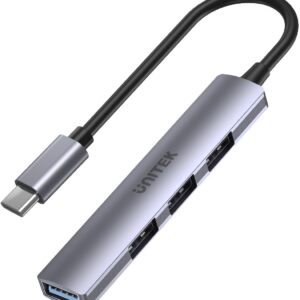 Adapter Unitek H1208B Hub USB-C 1*USB-A 5Gbps, 3*USB-A 2.0